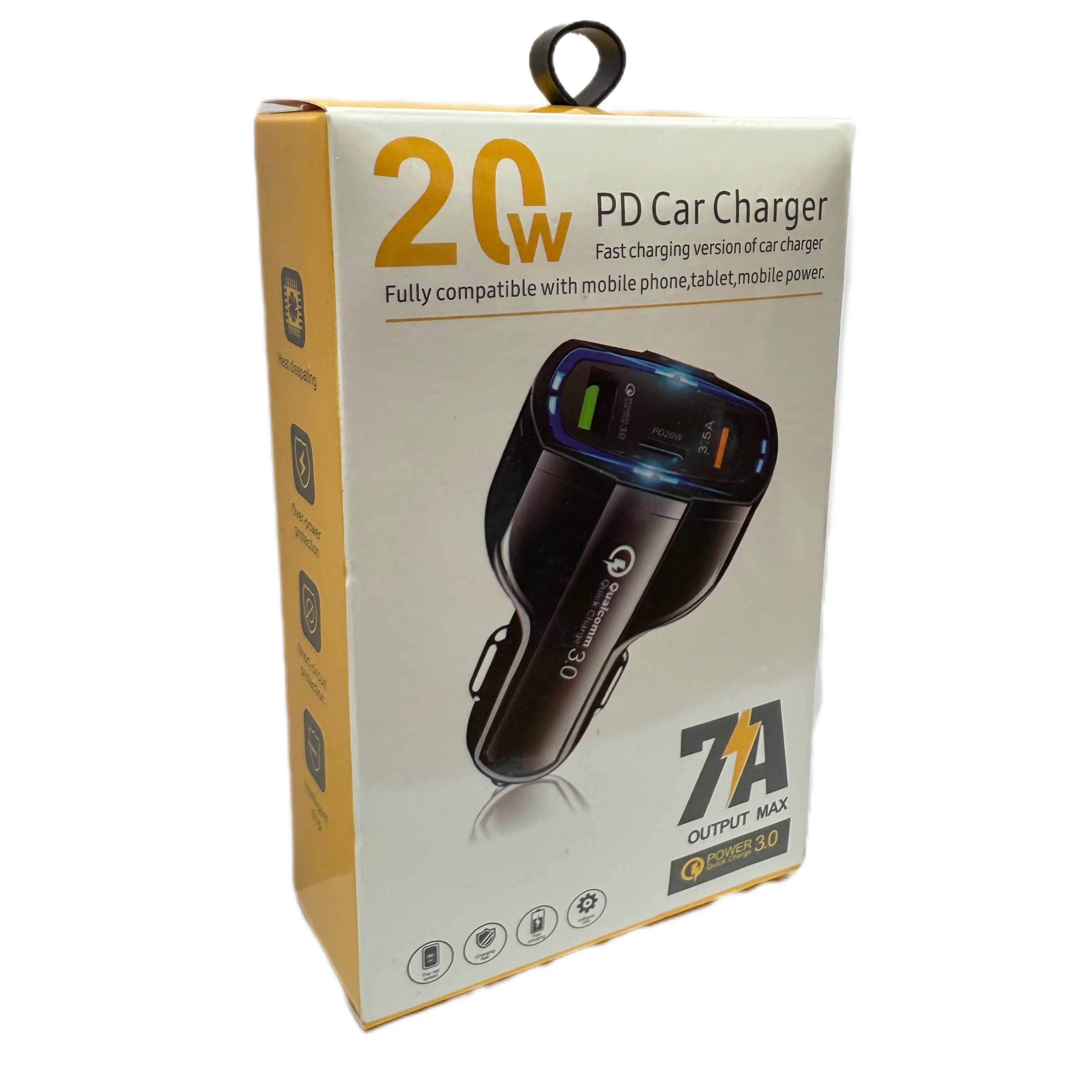 شارژر فندکی 3 پورت فست شارژ 20w